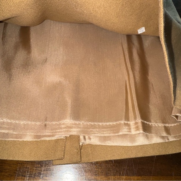 Bretton Place womens Vintage tan wool skirt lined midi length USA made Size 14 - Picture 11 of 11